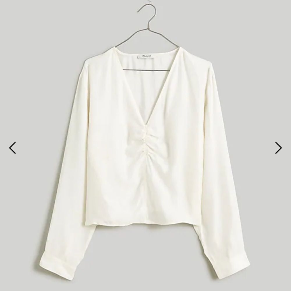 Madewell Brushed Ruched-Front Top - Picture 3 of 7